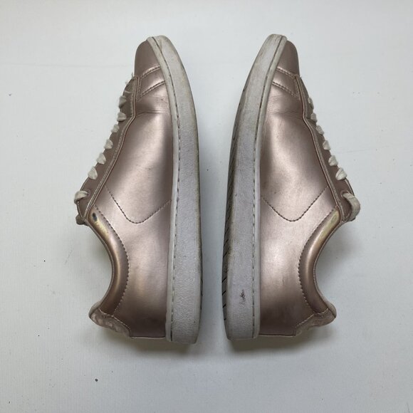 Lacoste Carnaby EVO Metallic Light Pink Sneakers Preppy Womens Size 7.5 US - Picture 9 of 14